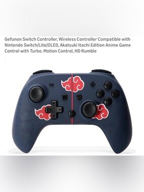 Amazon Navy Wireless Switch Controller with Red Cloud Accents